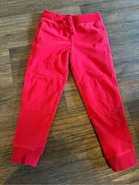 Primary Unisex Youth Cherry Red Activewear Causal Joggers Size 5T